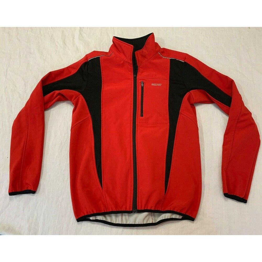 ARSUXEO MENS BYCYCLE CYCLING SOFTSHELL JACKET SIZE S